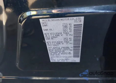 2018 Infiniti Qx60 z USA, uszkodzony, nr VIN 5N1DL0MN1JC532187